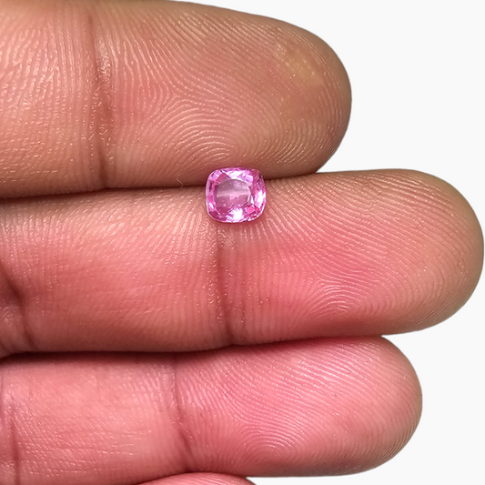 Pink Sapphire: Natural 0.62 Carat Cushion - $450/ct, Srilankan Origin