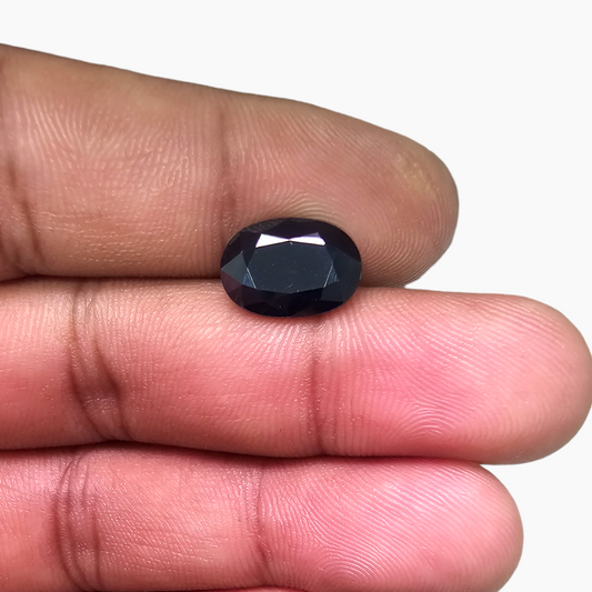 Blue Sapphire: 5.84 Carat Oval Cut - $250/ct, African Origin Certification