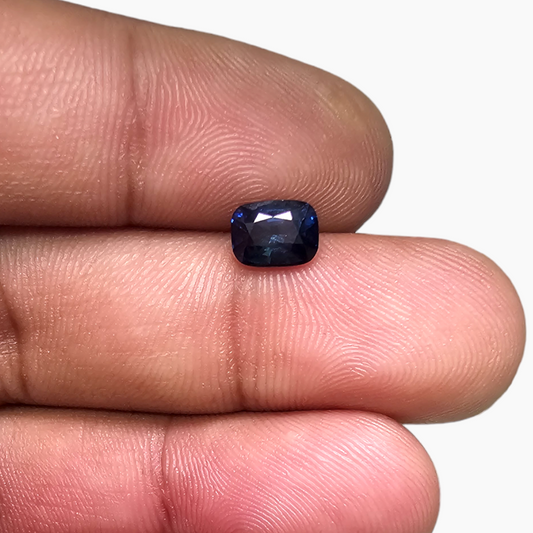 Blue Sapphire Cushion Cut 1.26 Carats Natural Beauty from Africa