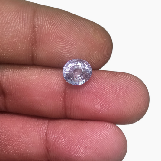 White Sapphire Oval Cut: 2.42 Carats, Natural Brilliance from Africa