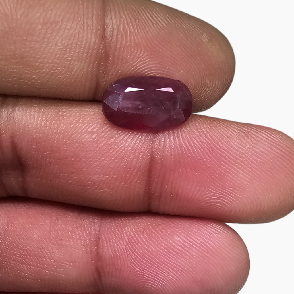 Natural Red Ruby Oval Cut 4.19 Carats, Afghan Origin - IDL Certified