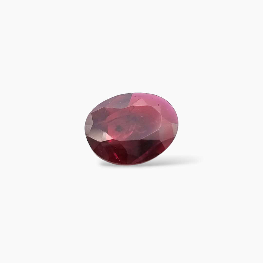 1.56 Carat Natural Ruby Oval Cut Gem from Mozambique Rich Red Color