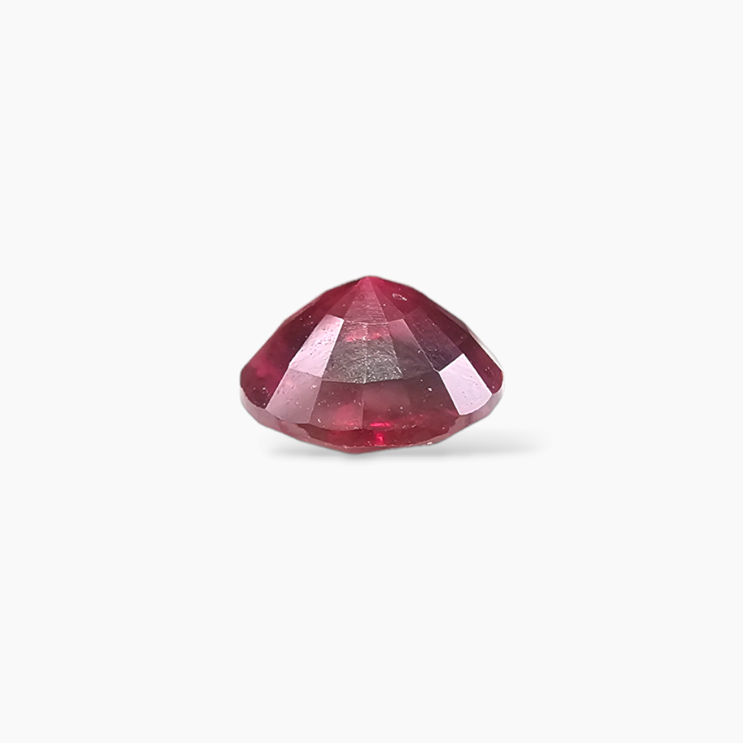 Natural Ruby Round Cut 1.21 Carat from Mozambique Deep Red Color
