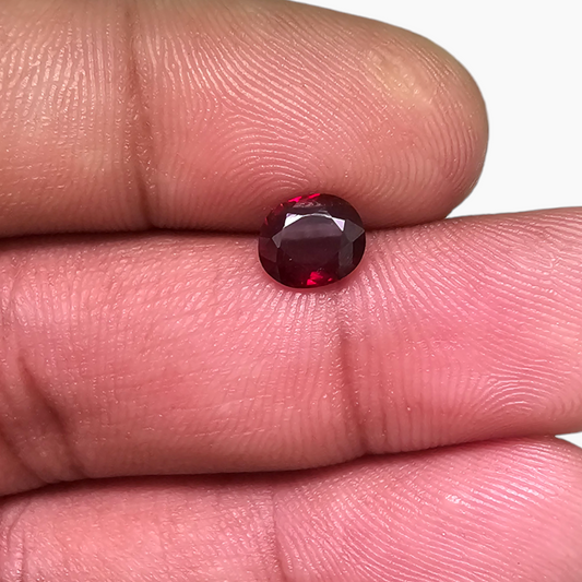 Charming 1.11 Carat Oval Natural Ruby Radiant Red Mozambique Origin