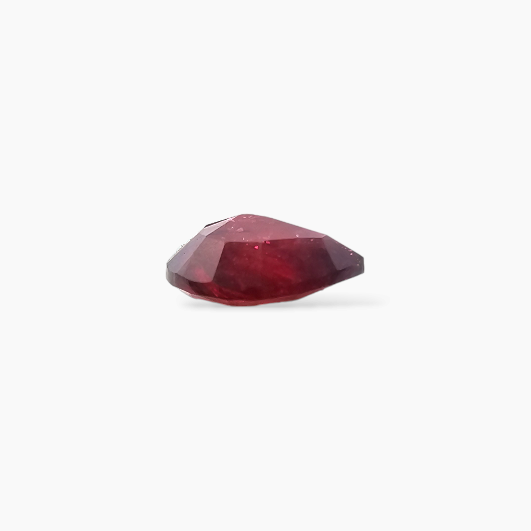 Natural Ruby Round Cut 1.32 Carat from Mozambique Deep Red Color