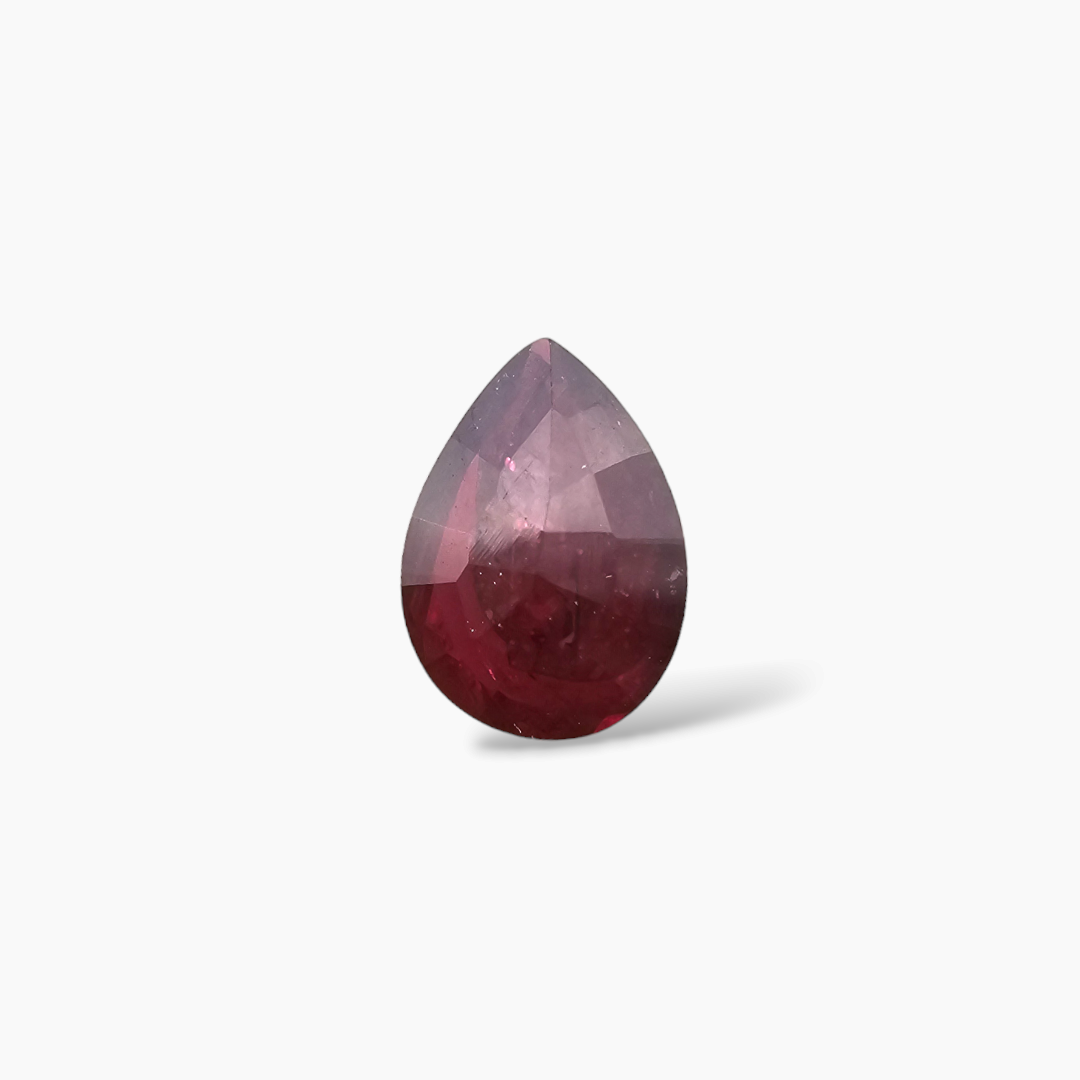 Natural Ruby Round Cut 1.32 Carat from Mozambique Deep Red Color