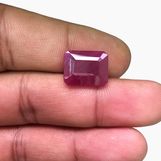 Dazzling 8.72 Carat Octagon Ruby Natural Splendor Pink Hue | Mozambique Origin