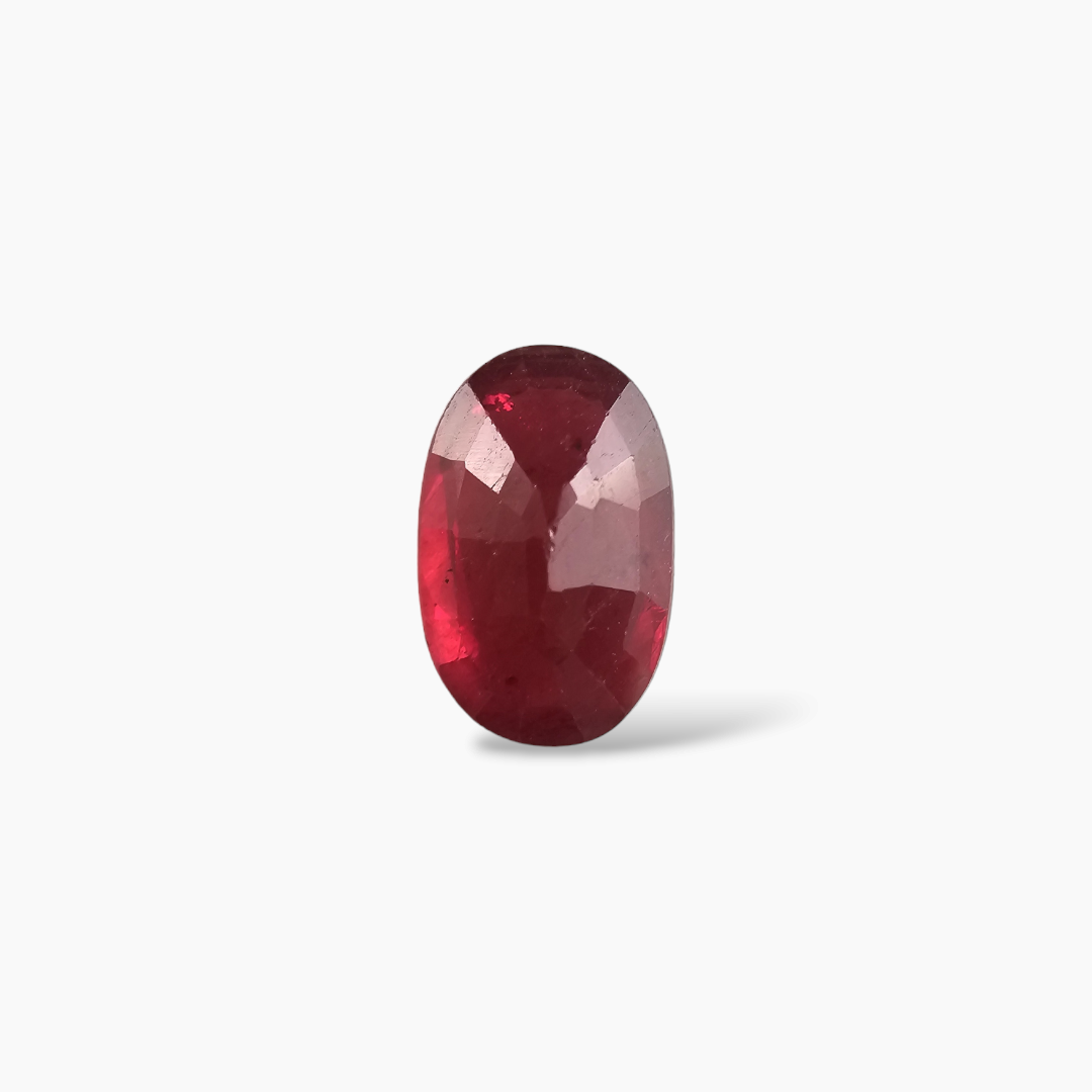Charming 1.14 Carat Oval Red Natural Ruby Raza Cert From Mozambique Origin