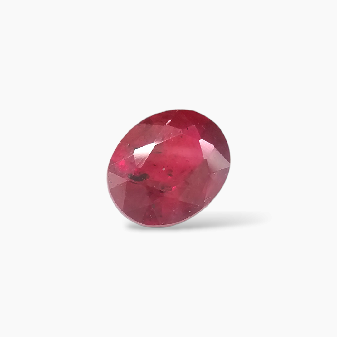 Natural Ruby 1 Carat Oval Shape from Mozambique in 7.5 x 6.2 mm
