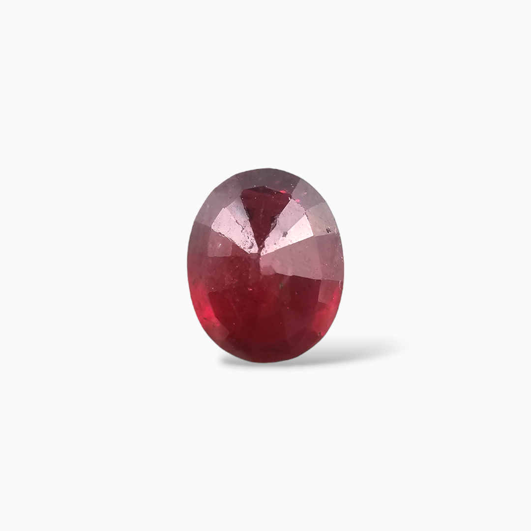 Natural Ruby 1 Carat Oval Shape from Mozambique in 7.5 x 6.2 mm