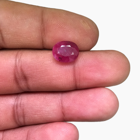 Natural Pink Ruby Gemstone 3.53 Carats from Mozambique
