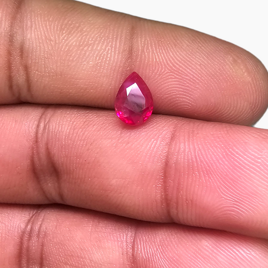 Natural Burmese Ruby in Pink | Buy Gemstone 1.93 Carats in Pear Cut