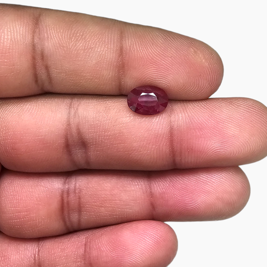 2.05 Carat Oval Natural Ruby | Rich Red Hue | Mozambique Origin