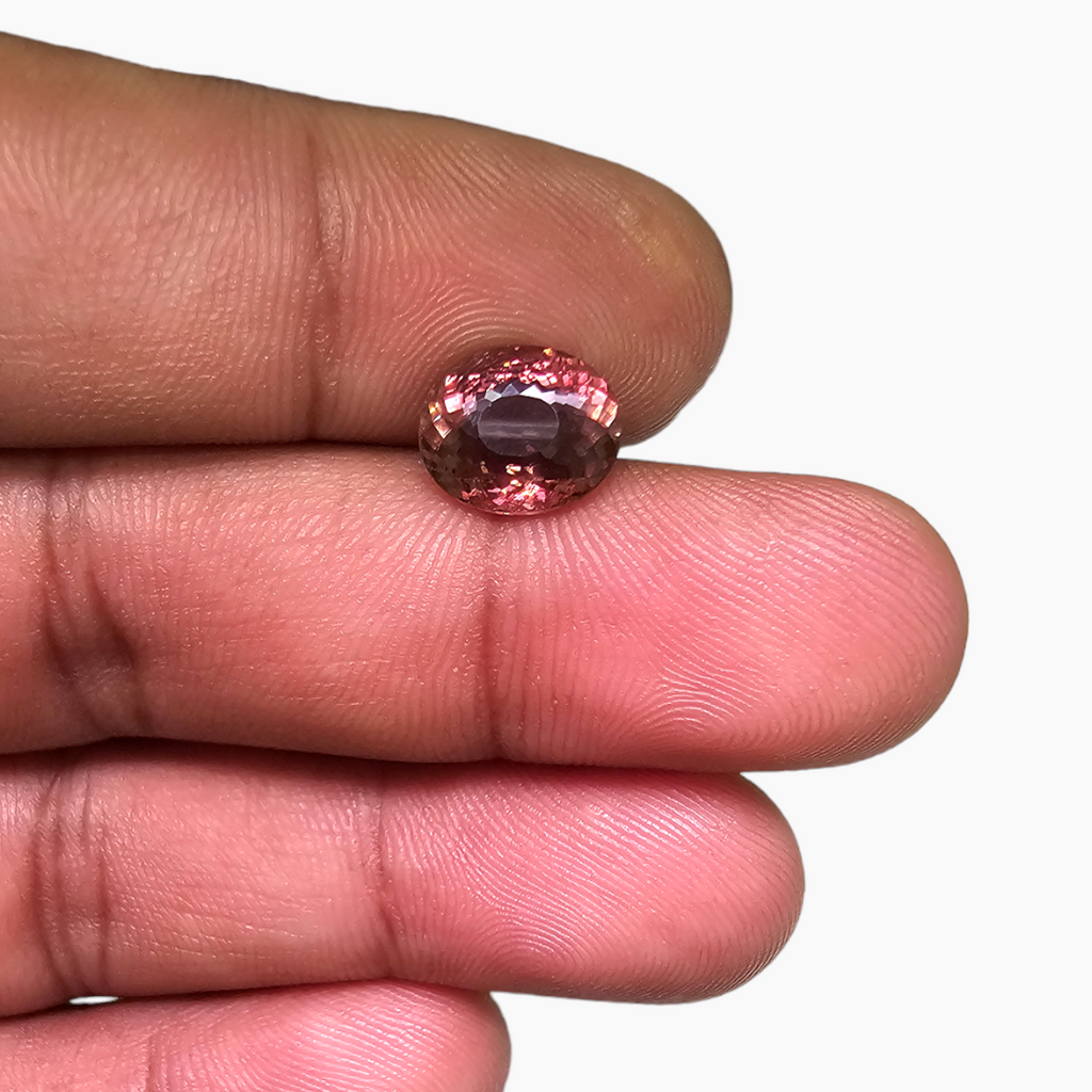 Pink Tourmaline in Oval Shape from Africa Natural Gemstone 10 by 8.3 mm for Sale