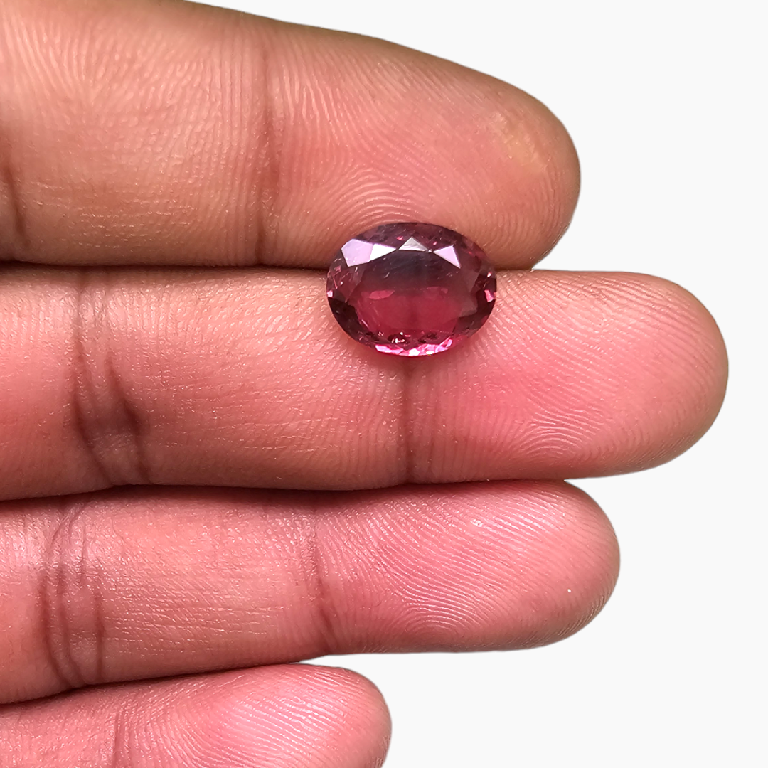 Natural Rubellite Tourmaline in 3.02 Carats Weight with 11 by 8.8 mm for Sale