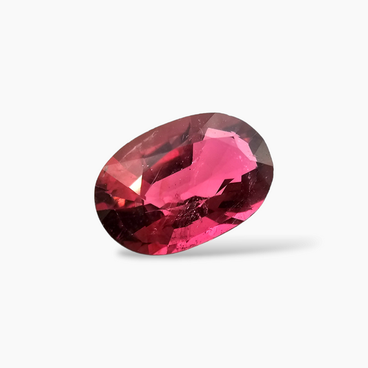 Natural Rubellite Tourmaline 3.32 Carats with 11.6 by 7.77 mm in Oval Cut