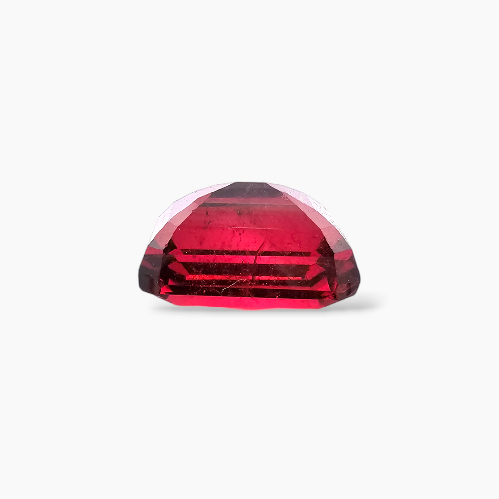 Emerald Cut Rubellite Tourmaline Natural in 4.68 Carats with 10 by 8 mm Size