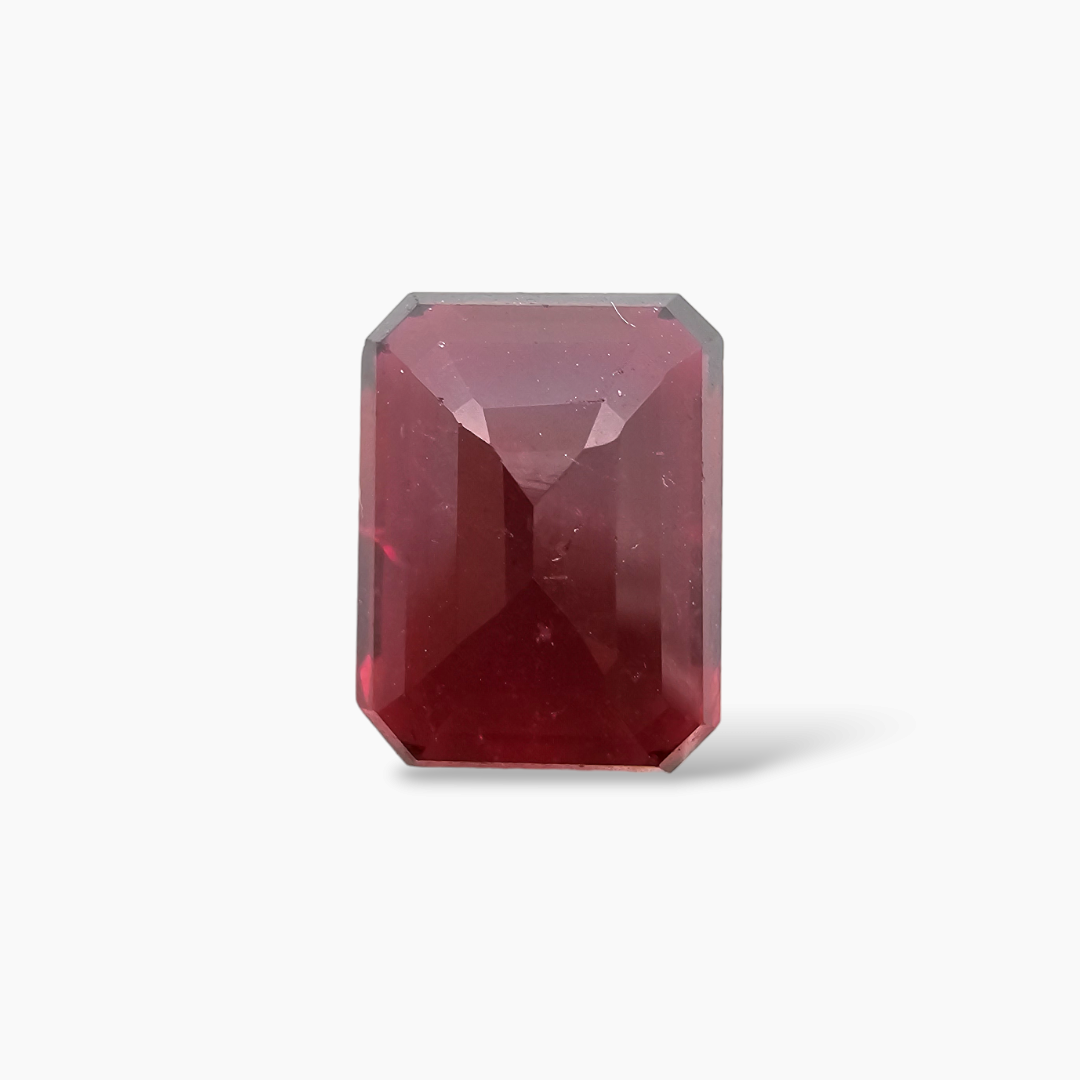 Emerald Cut Rubellite Tourmaline Natural in 4.68 Carats with 10 by 8 mm Size