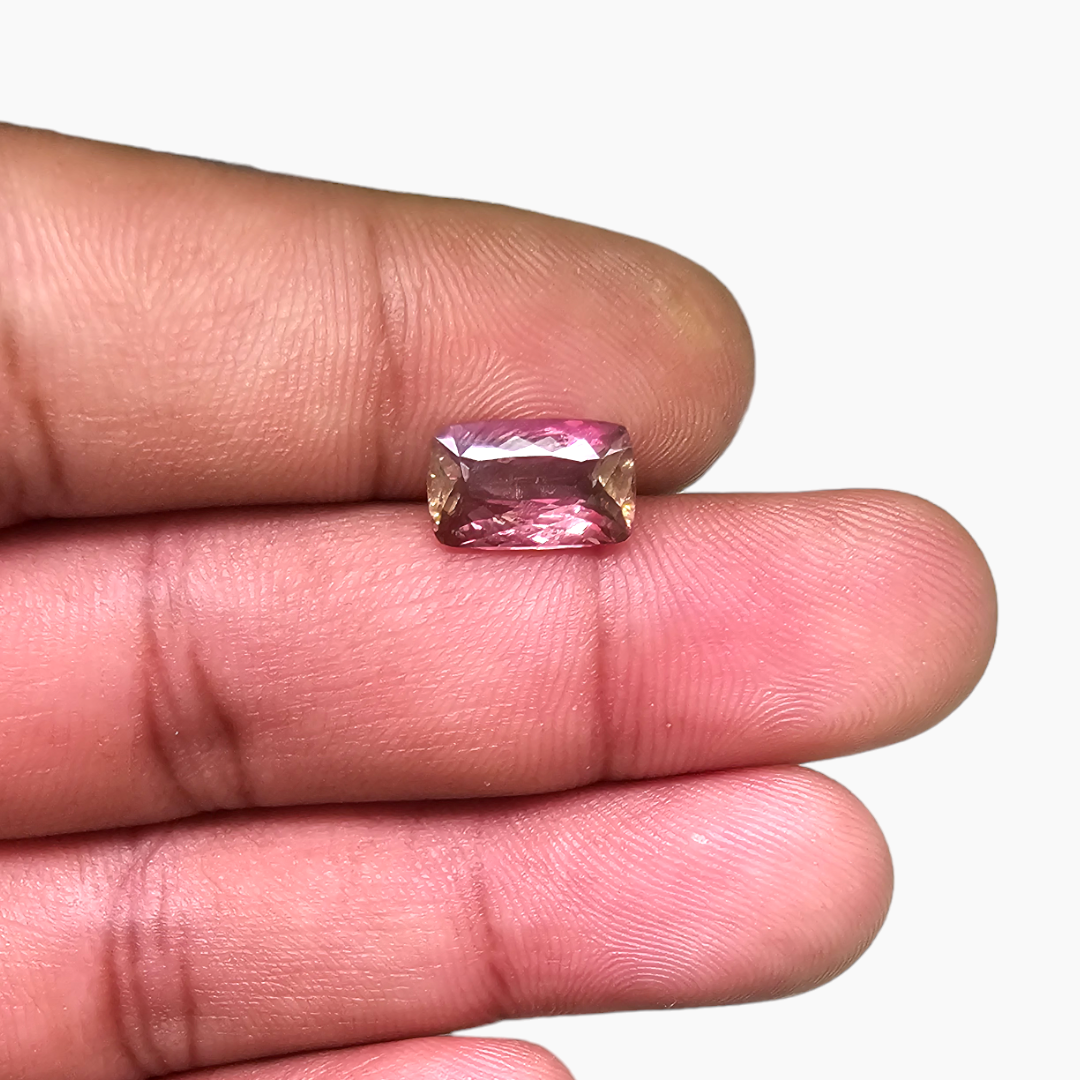 Natural Tourmaline Gemstone in Cushion Cut Shape with 2.68 Carats