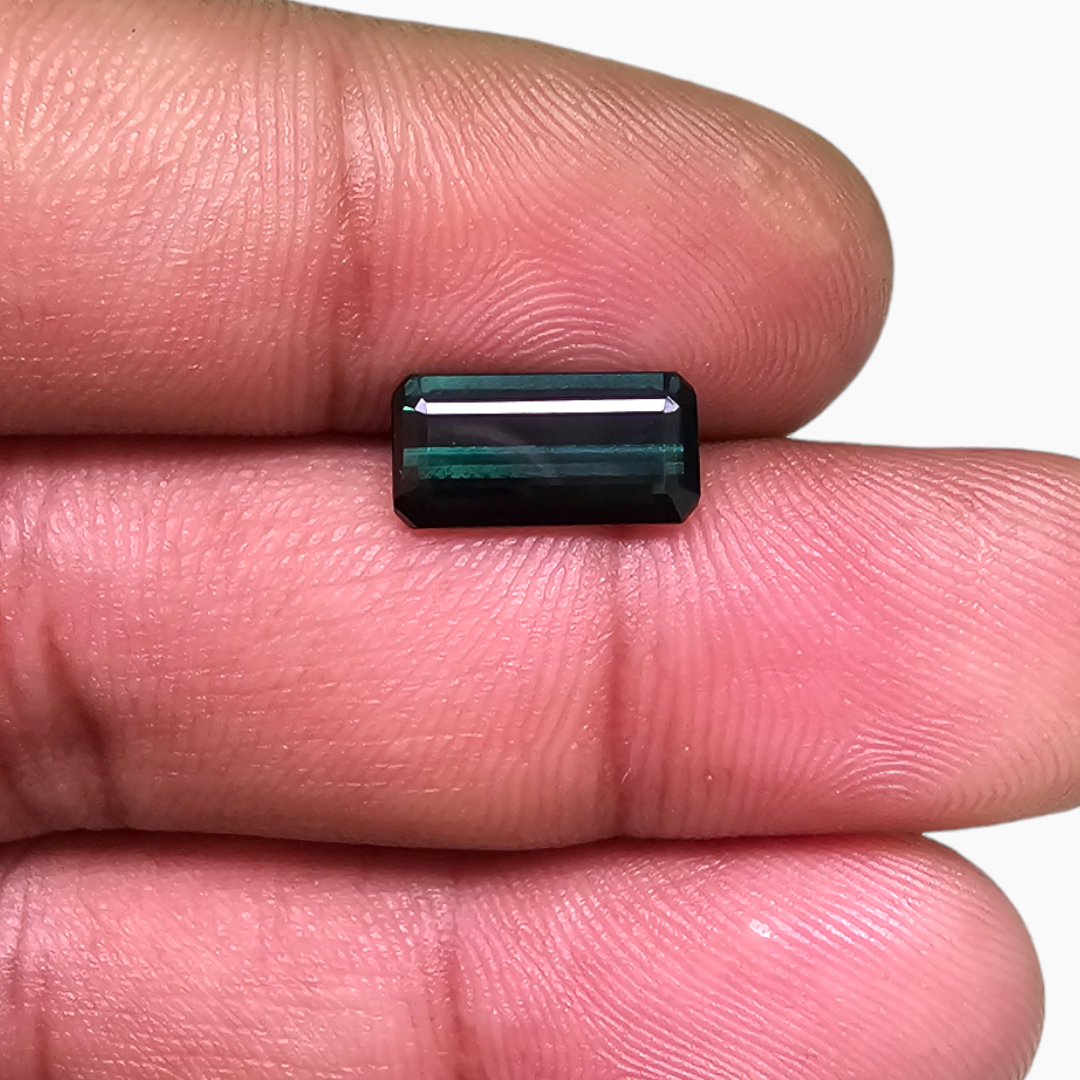 Natural Green Tourmaline in Emerald Cut Shape with 2.44 Carats Weight