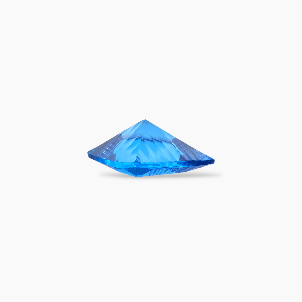 Fancy Shape Natural Blue Topaz in 50 Carats with 27 by 25 mm Size For Sale