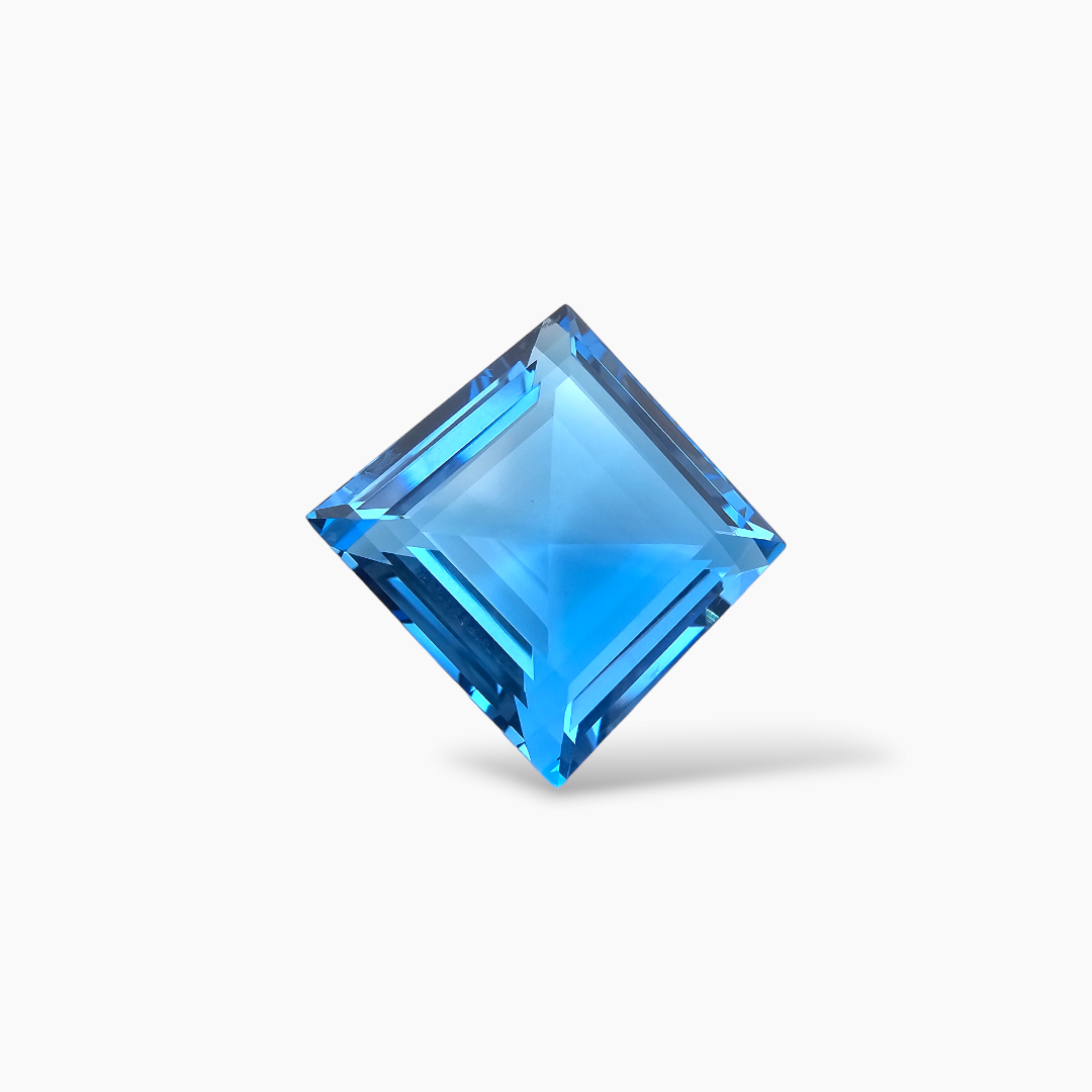 Natural Blue Topaz Stone Fancy Princess Cut in 40 Carats from Africa