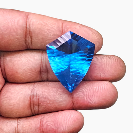 Natural Swiss Blue Topaz in Fancy Cut having 47 Carats Weight for Sale