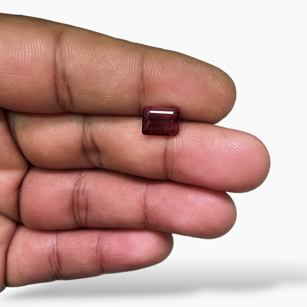 Natural Tourmaline Gemstone in 2.7 Carats with Emerald Cut Shape for Sale
