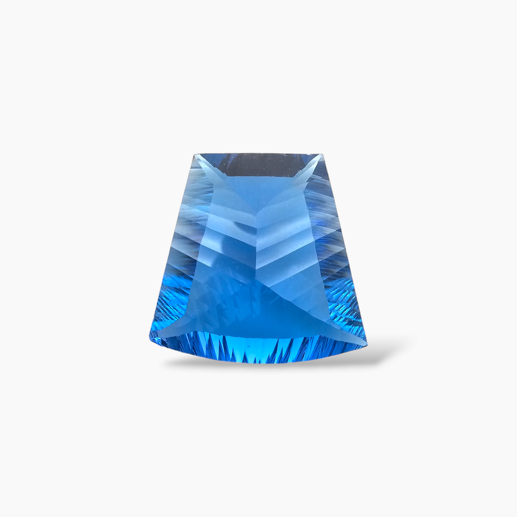 Natural Blue Topaz Gemstone in Fancy Shape with 56 Carats Weight for Sale