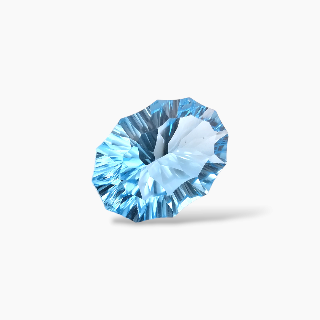 Natural Swiss Blue Topaz in 17.86 Carats in Fancy Cut from Africa