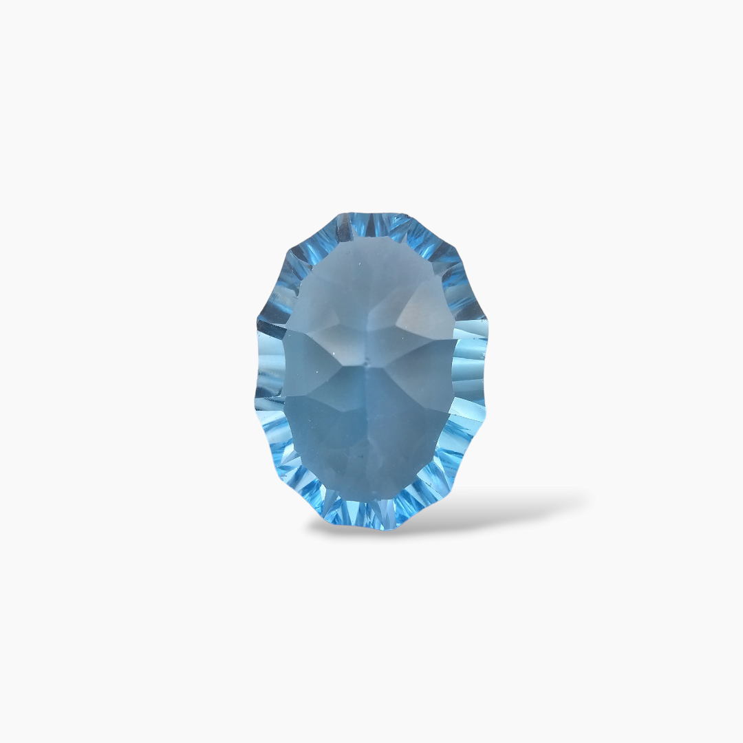 Natural Swiss Blue Topaz in 17.86 Carats in Fancy Cut from Africa