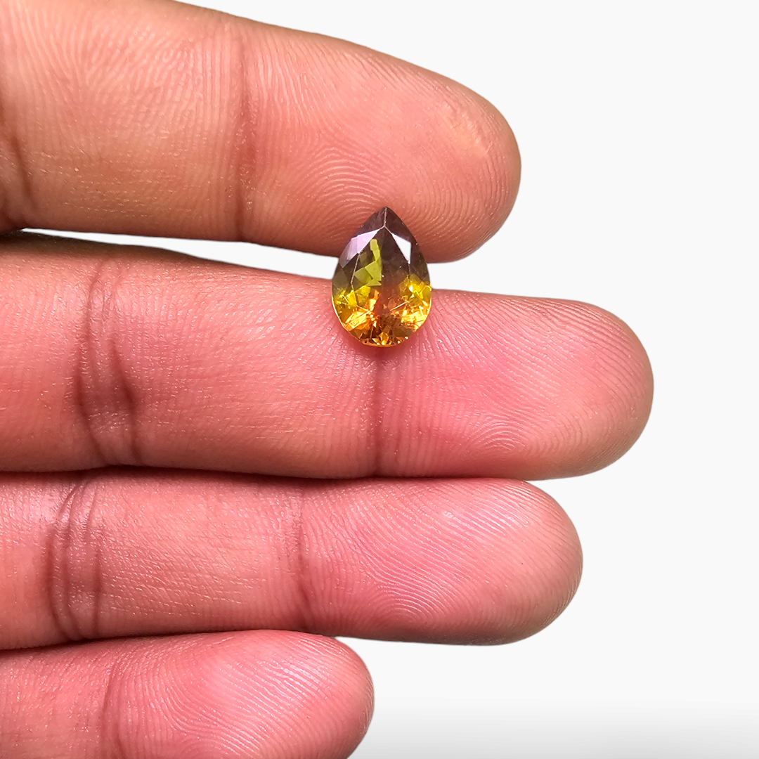 Natural Yellow Tourmaline in 2.22 Carats with Pear Cut Shape for Sale