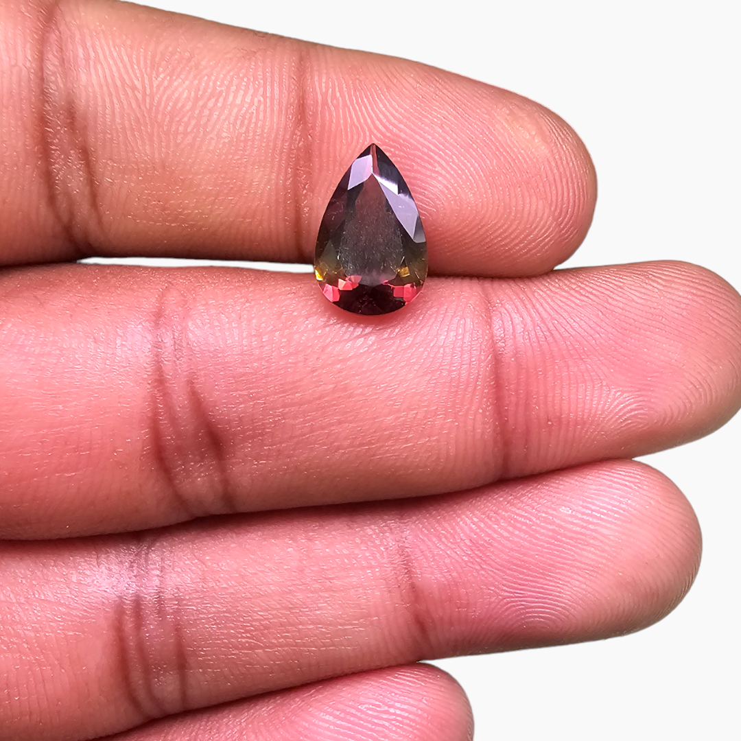 Natural Pink Tourmaline in Pear Cut 2.54 Carats Weight for Sale