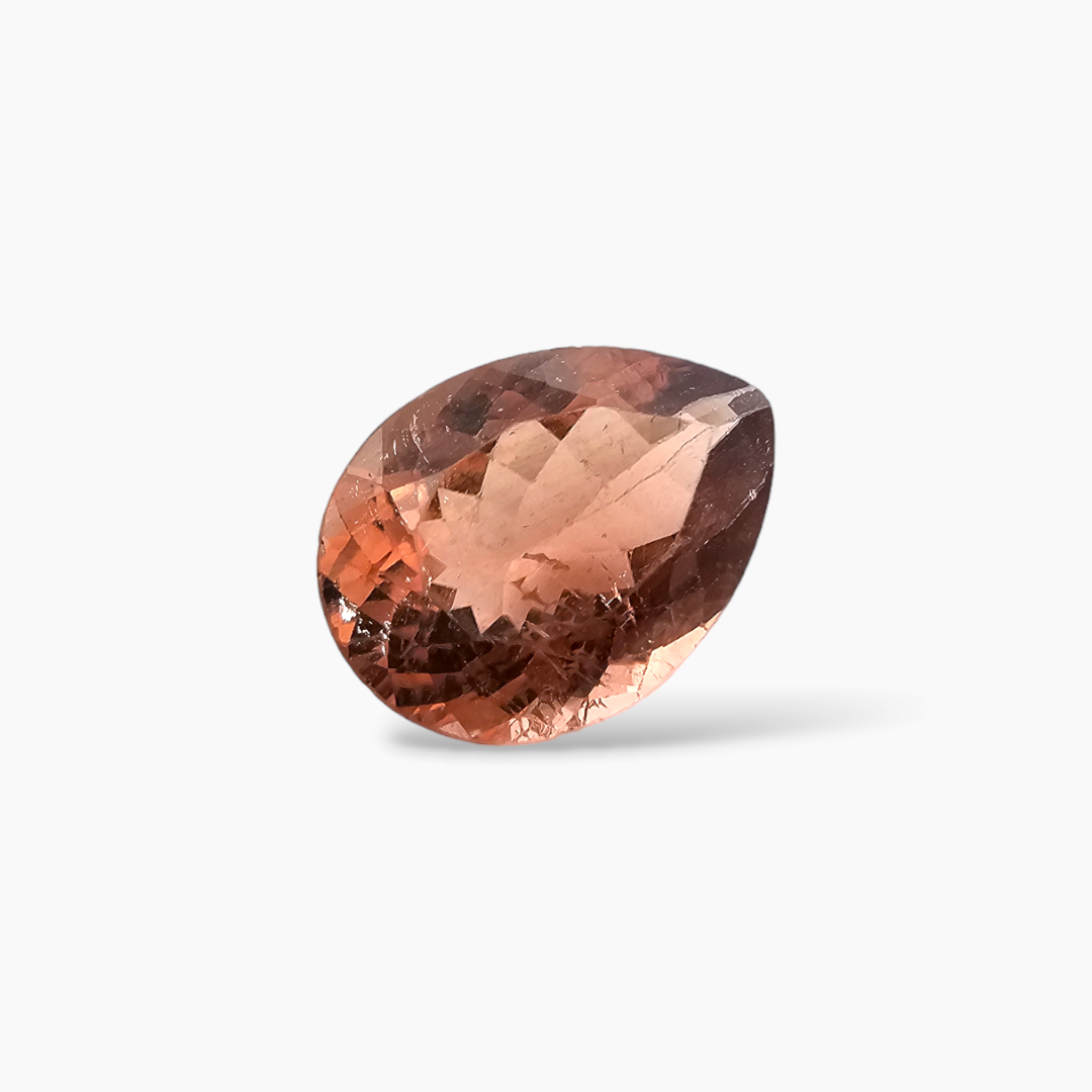 Natural Tourmaline Gemstone Pear Cut in 2.59 Carats Brown Color