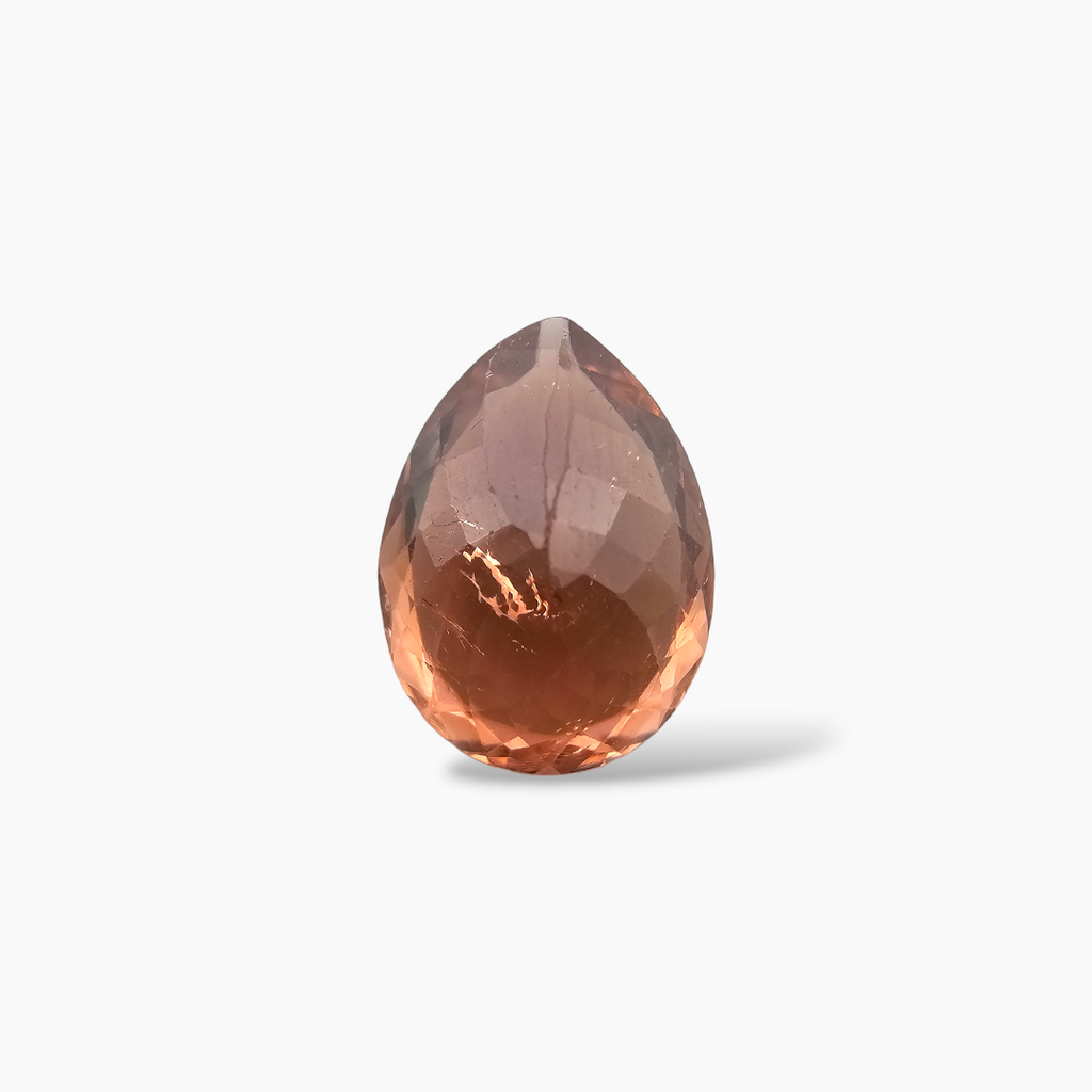 Natural Tourmaline Gemstone Pear Cut in 2.59 Carats Brown Color