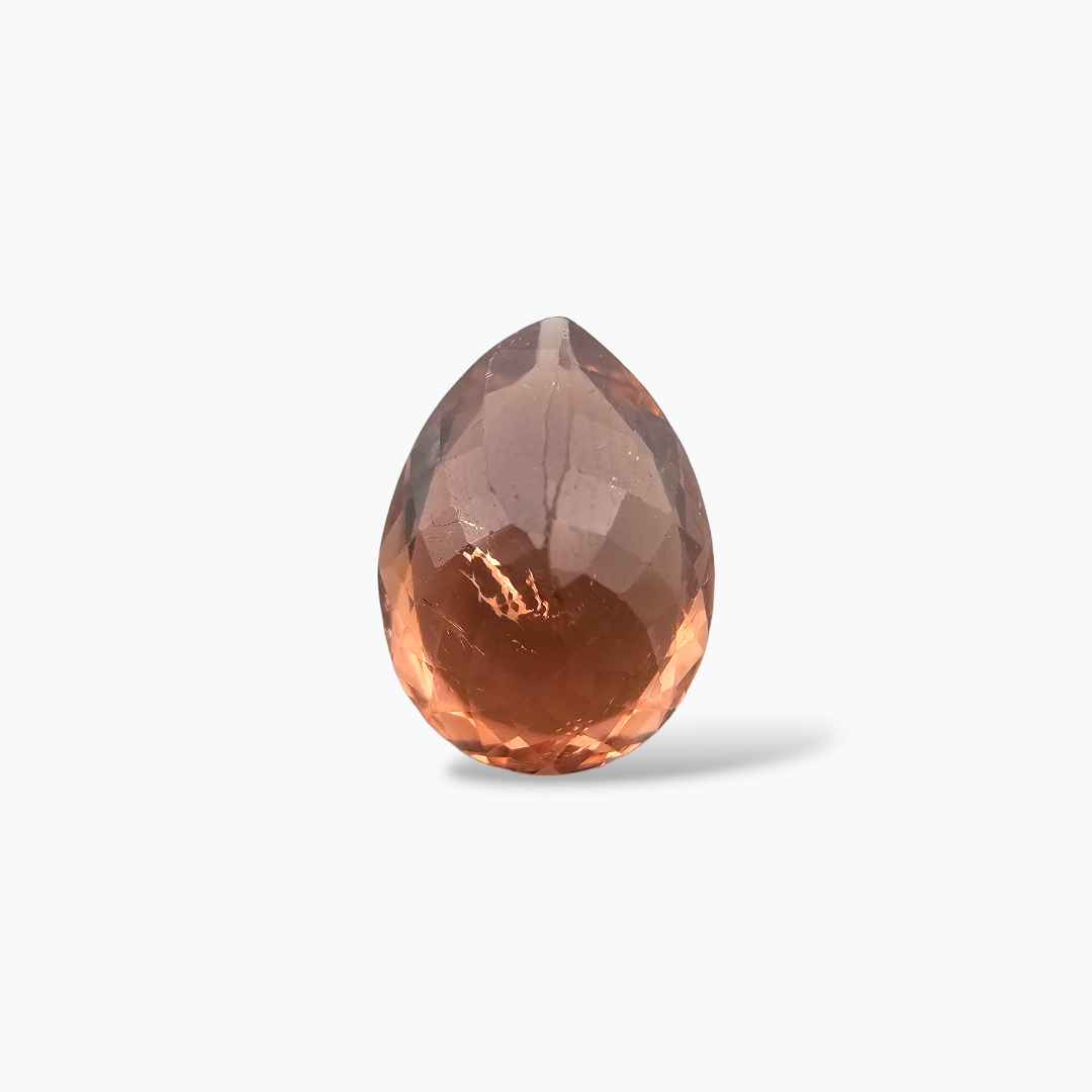 Natural Tourmaline Gemstone Pear Cut in 2.59 Carats Brown Color