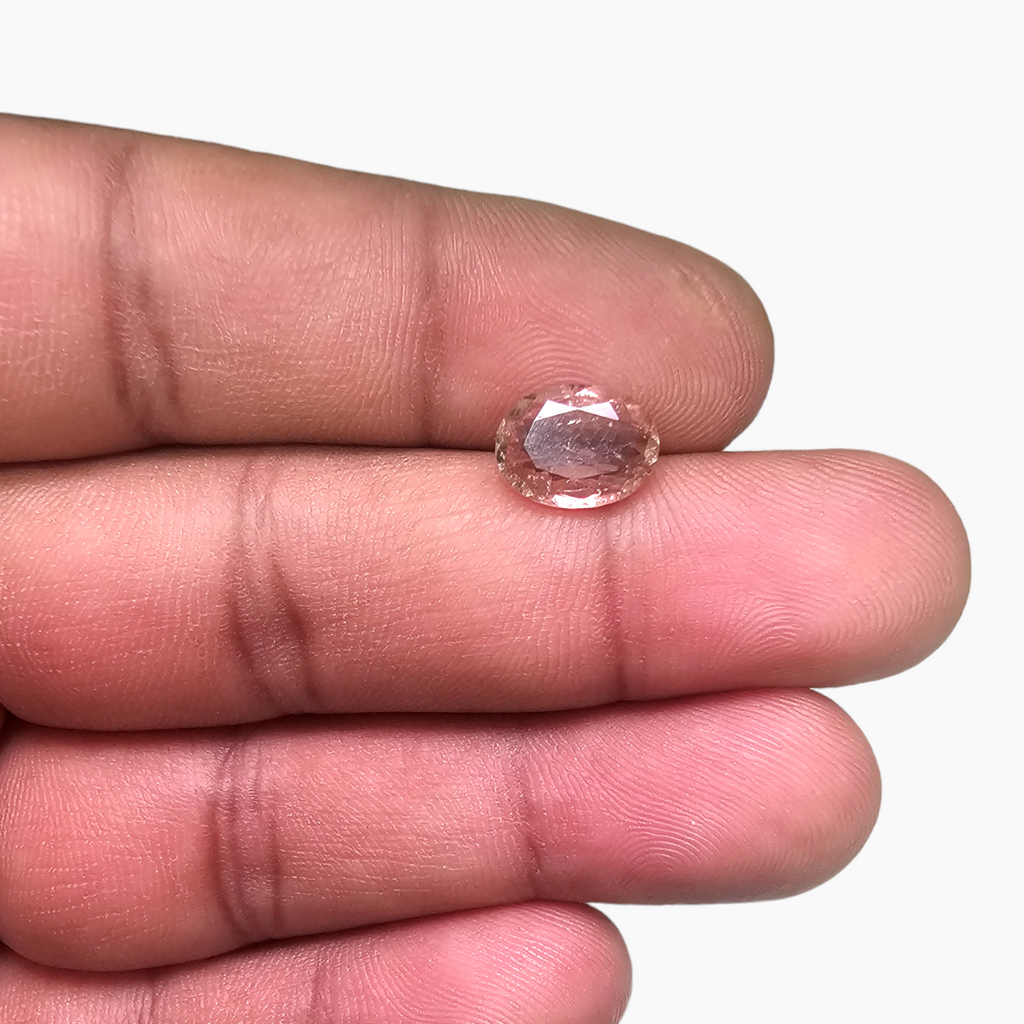 Natural Orange Tourmaline Gemstone in Oval Shape 2.05 Carats