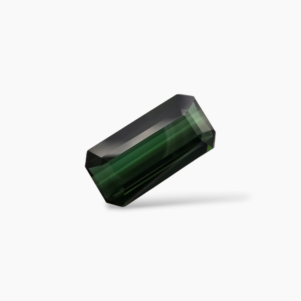 Natural Green Tourmaline Gemstone in Emerald Cut 3.44 Carats