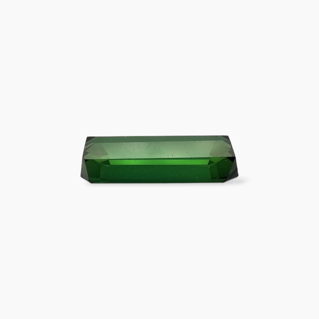 Natural Green Tourmaline Gemstone in Emerald Cut 3.44 Carats