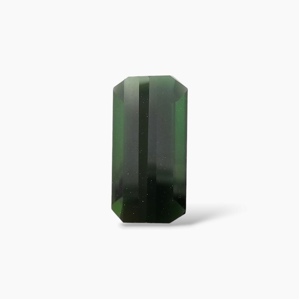 Natural Green Tourmaline Gemstone in Emerald Cut 3.44 Carats