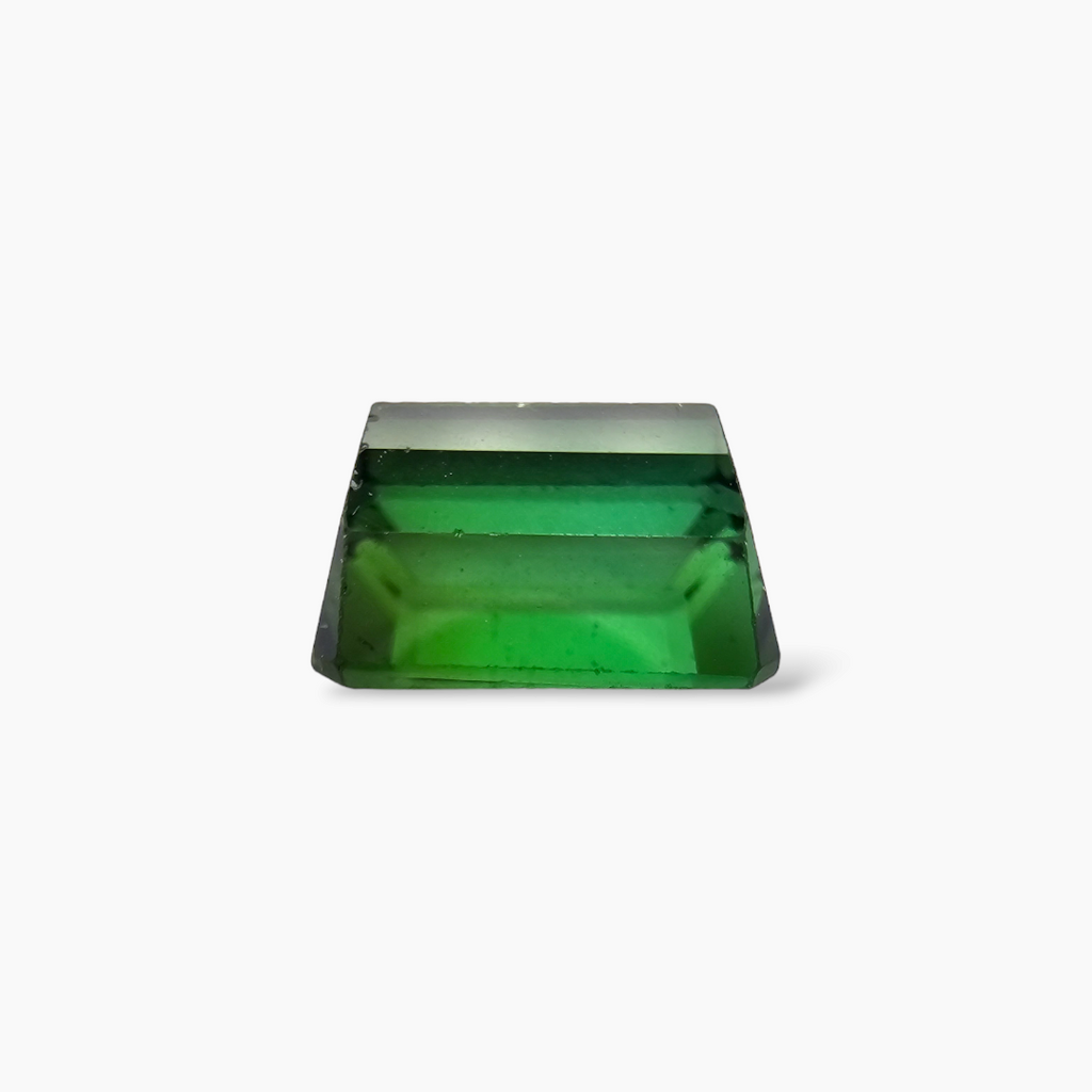 Natural Green Tourmaline Emerald Cut 3.97 Carats in 9 by 8 MM for Sale