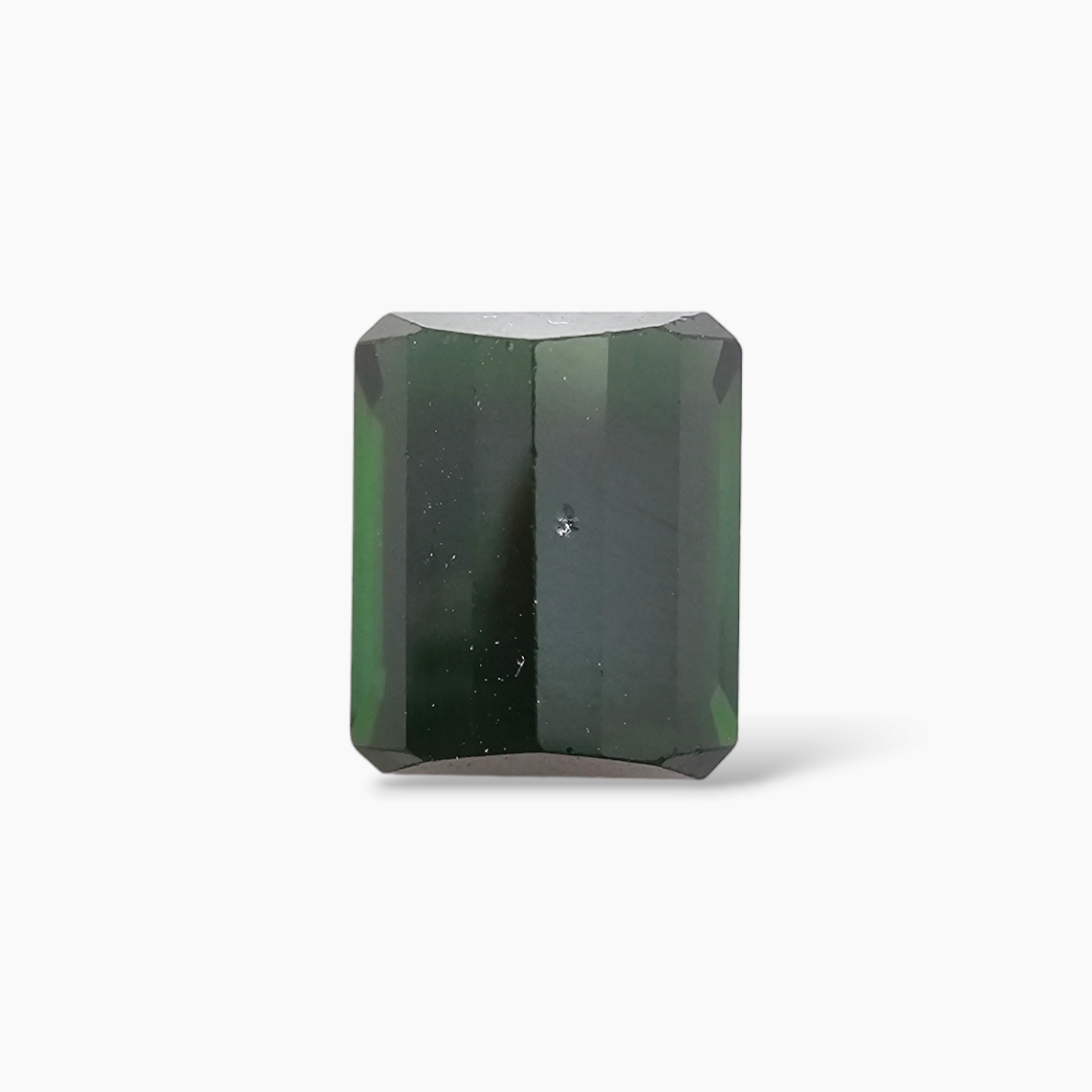 Natural Green Tourmaline Emerald Cut 3.97 Carats in 9 by 8 MM for Sale