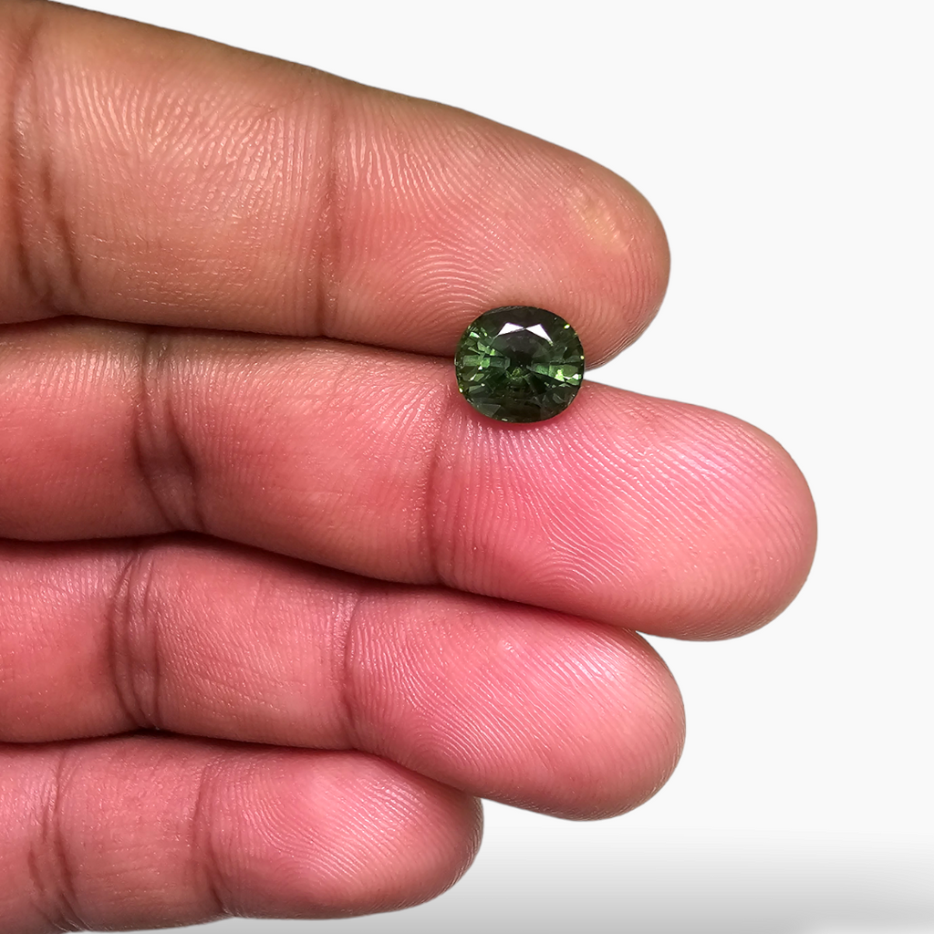 Natural Green Tourmaline Gemstone Round Cut 2.13 Carats in Round Cut