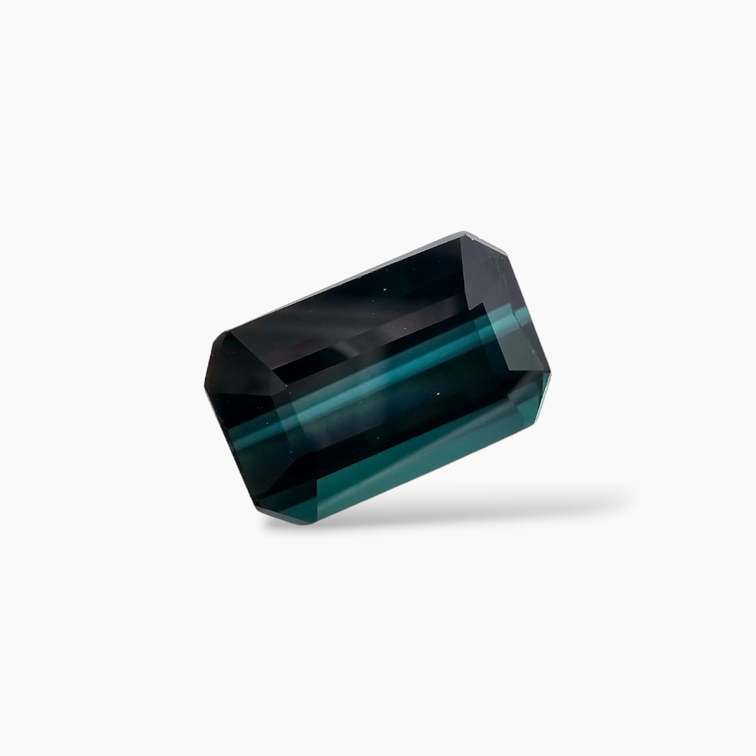 Natural Green Tourmaline in Emerald Shape 6.84 Carats African Gemstone