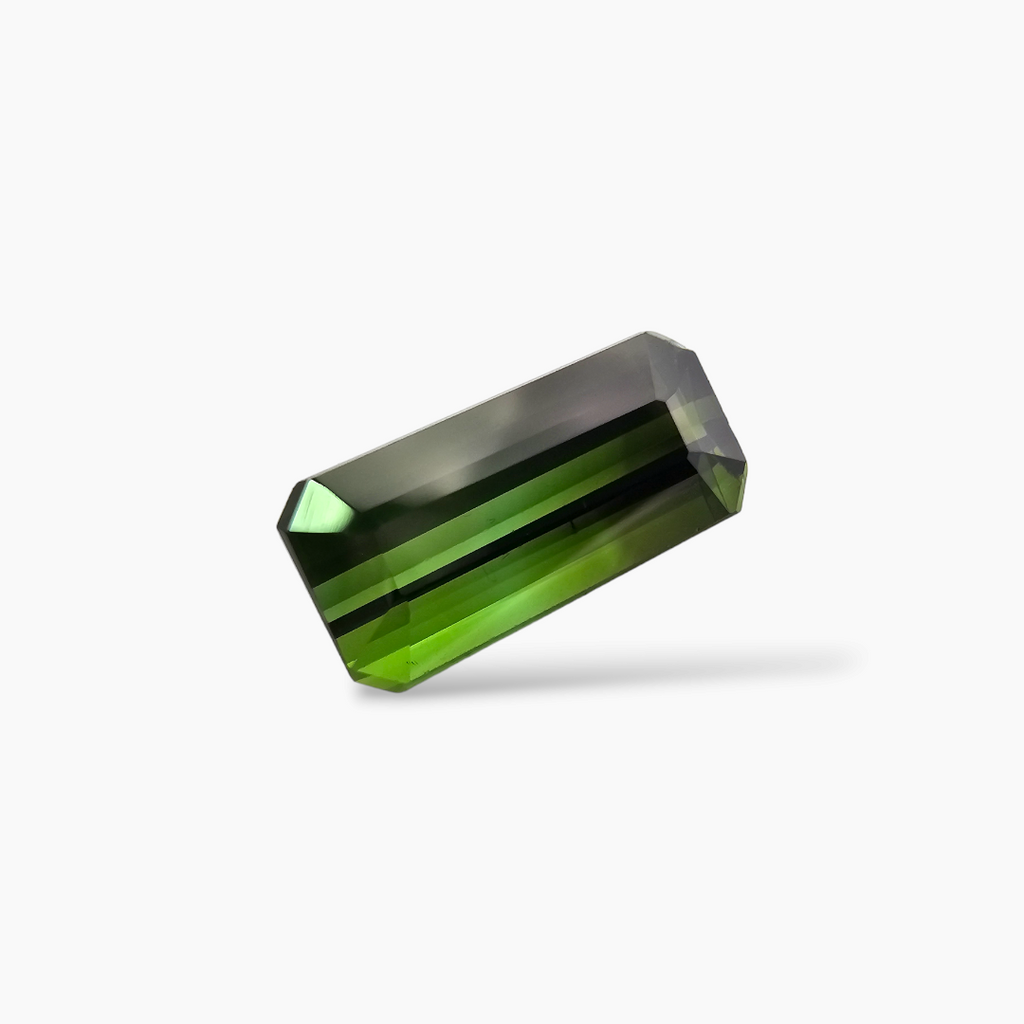 Natural Green Tourmaline Gemstone in Emerald Cut 8.83 Carats