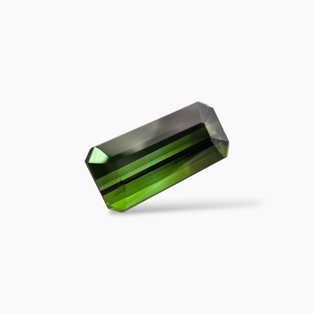 Natural Green Tourmaline Gemstone in Emerald Cut 8.83 Carats