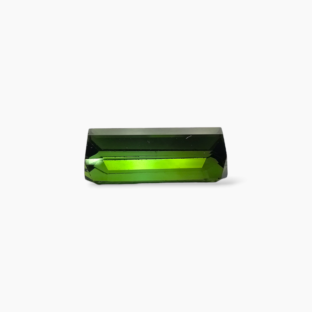 Natural Green Tourmaline Gemstone in Emerald Cut 8.83 Carats