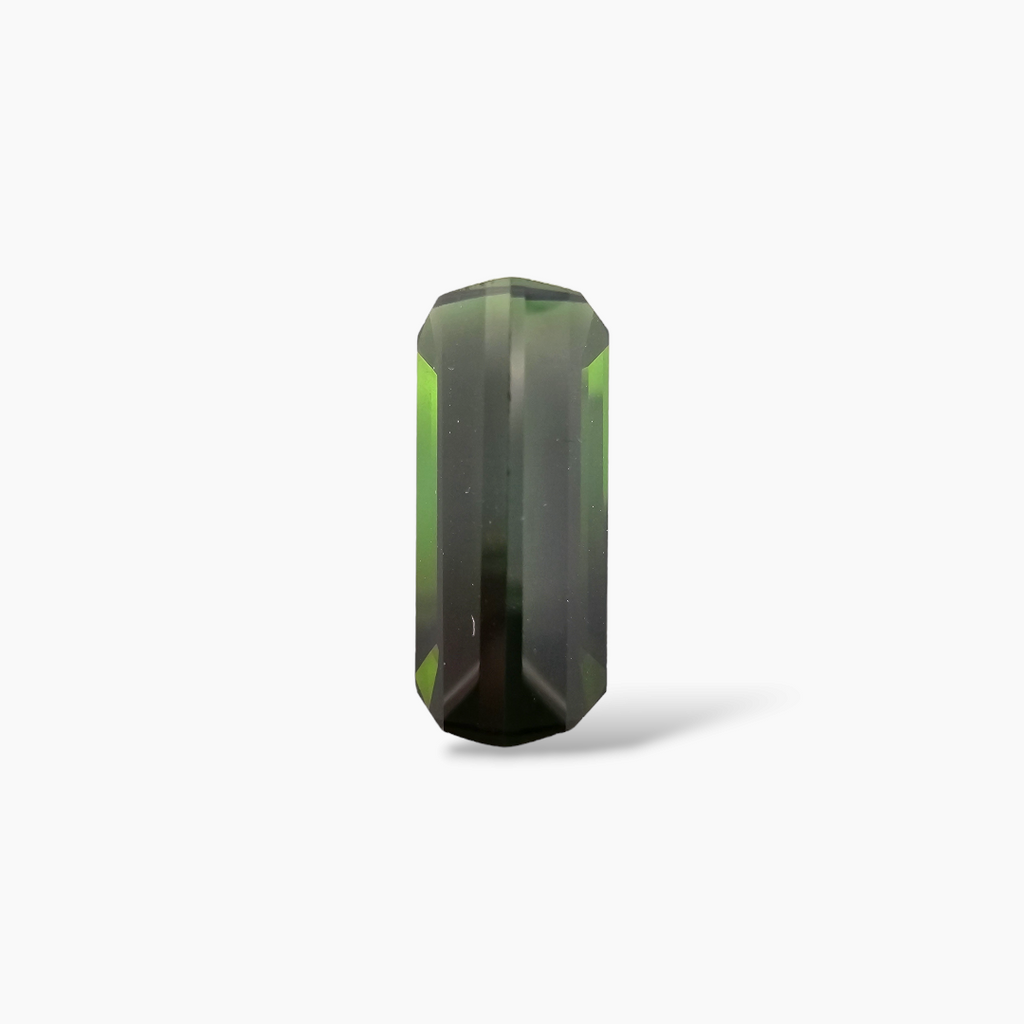 Natural Green Tourmaline Gemstone in Emerald Cut 8.83 Carats