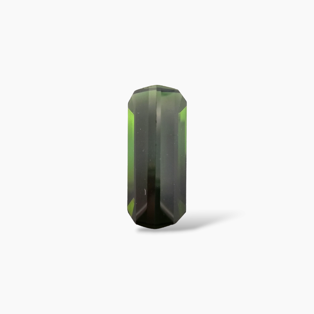 Natural Green Tourmaline Gemstone in Emerald Cut 8.83 Carats