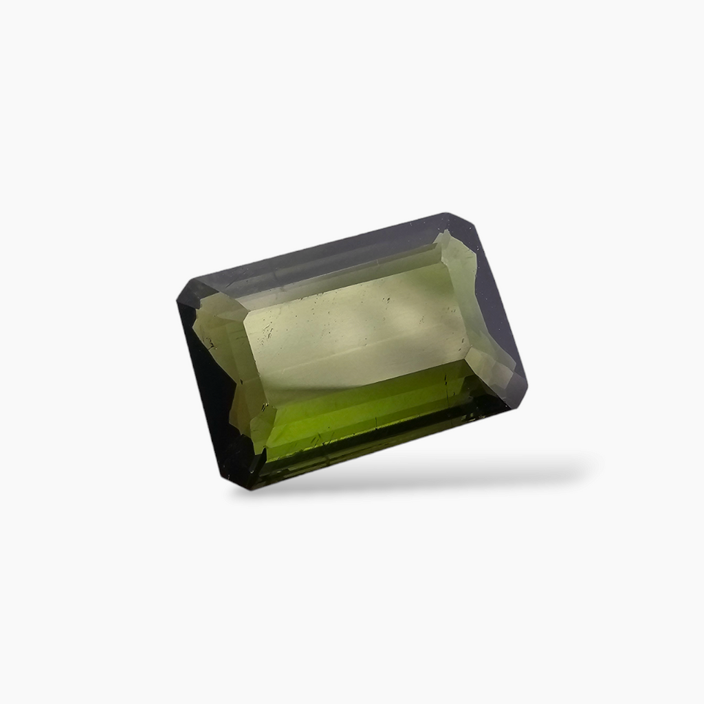 Natural Green Tourmaline Gemstone in Emerald Cut 13.21 Carats